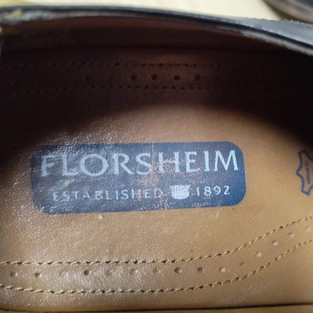 Florsheim 12132 Black Leather Monk Strap Loafers Mens Size 10 Dress Shoes